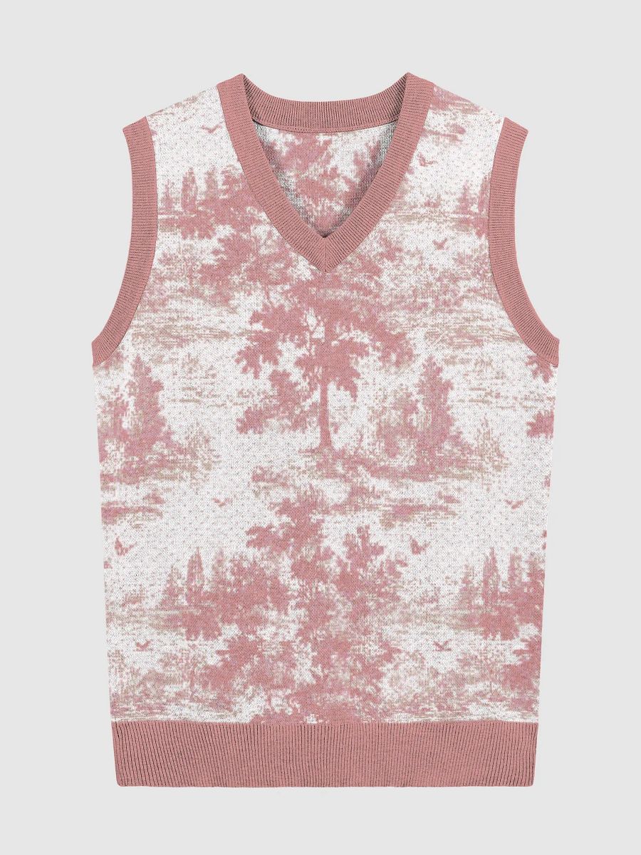 Nature's Embrace Knitted V-Neck Vest product image (1)
