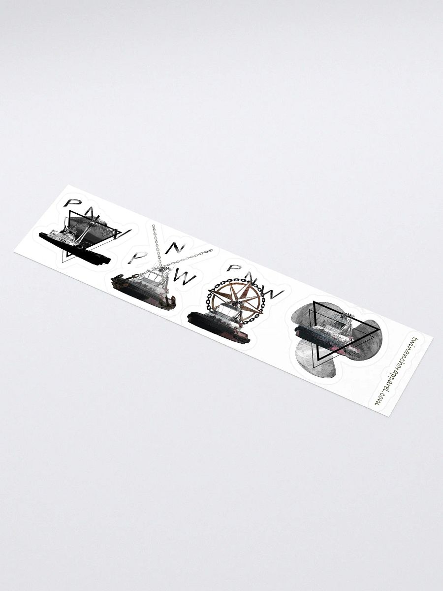Mixed design Crowley Tug sticker sheet (sheet size 15" x 3.75") Cut Stickers product image (1)