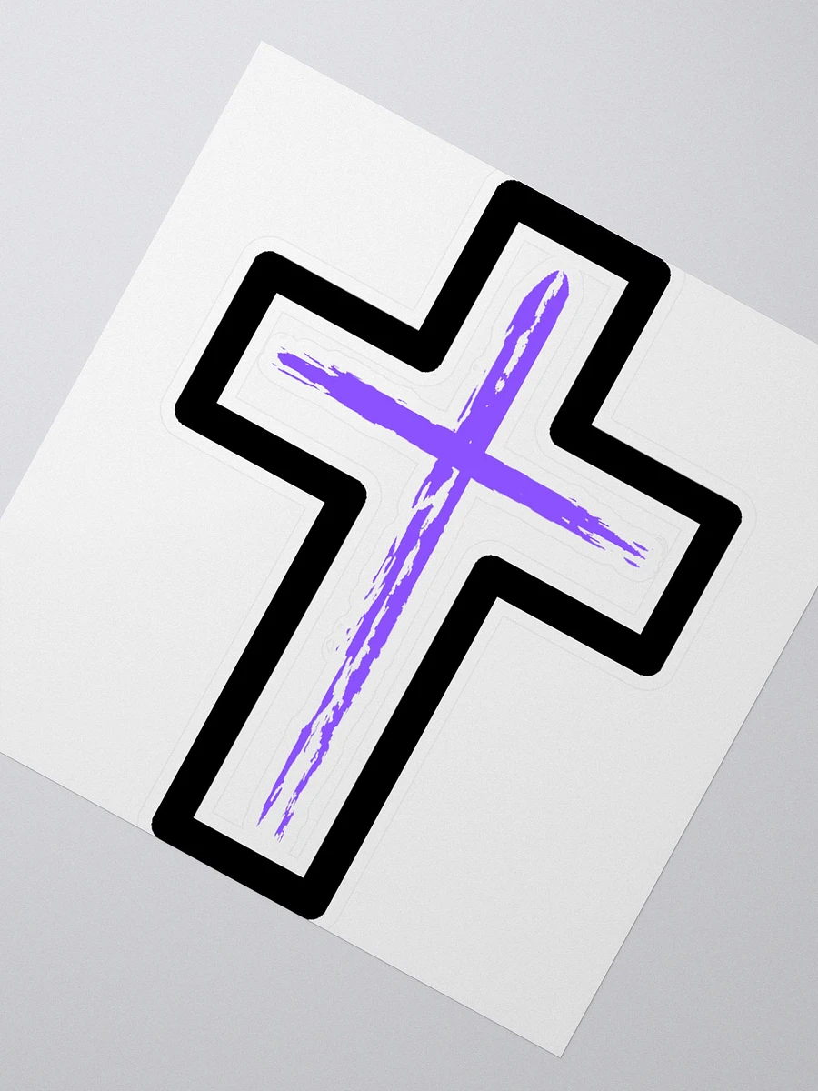 Purple Cross With Boarder Sticker product image (1)