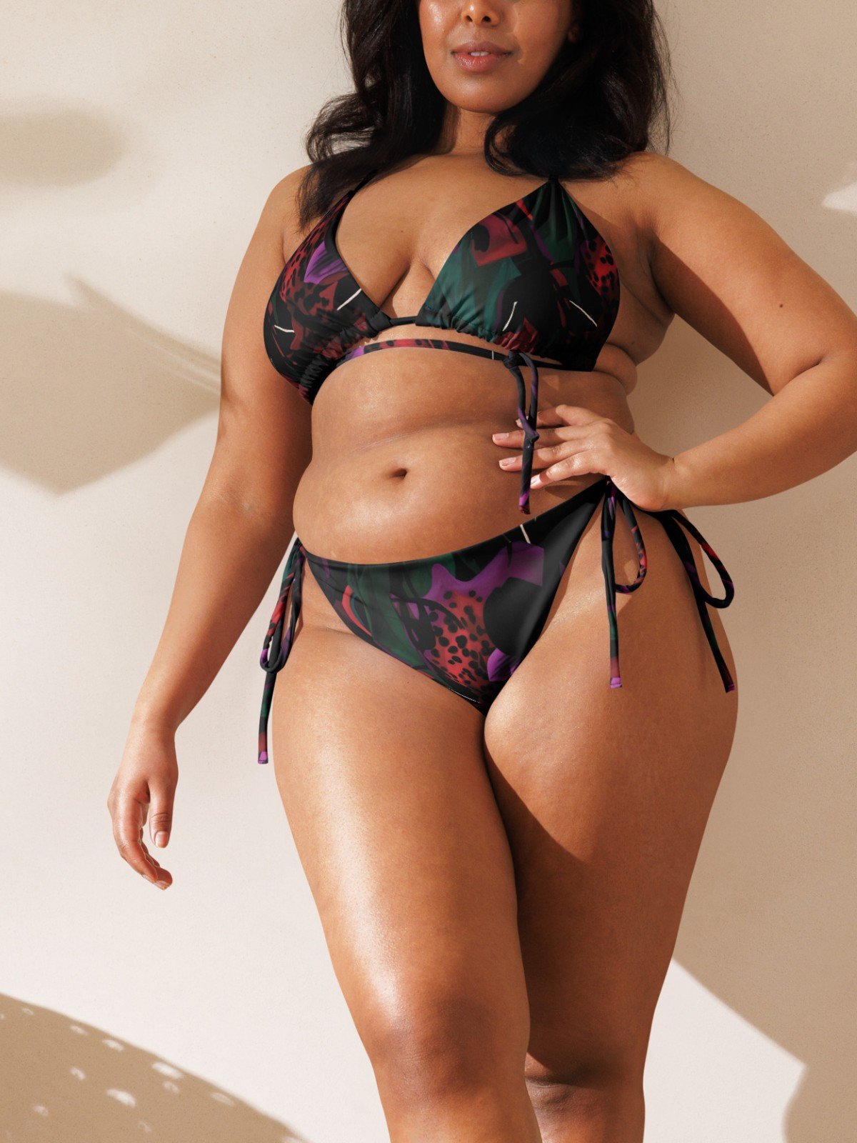 Triangle Bikini Bottom "Blosoom At Midnight" product image (5)