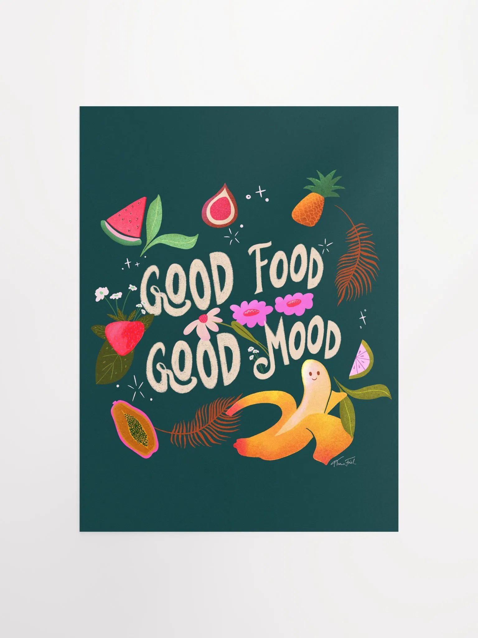 Good Food Good Mood Green • Matte Paper Poster product image (5)