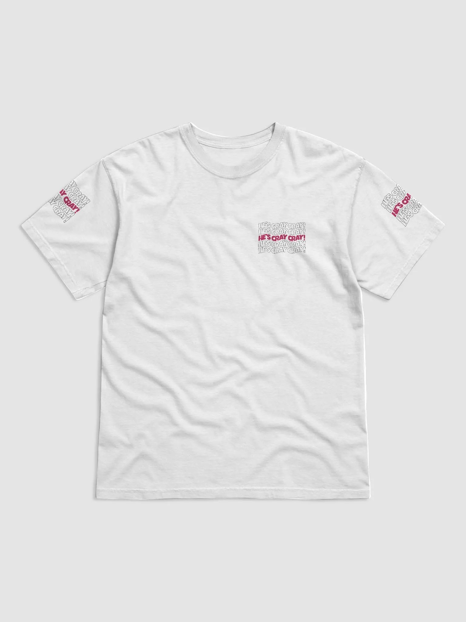 He's cray cray! Shirt (pink/black) product image (1)