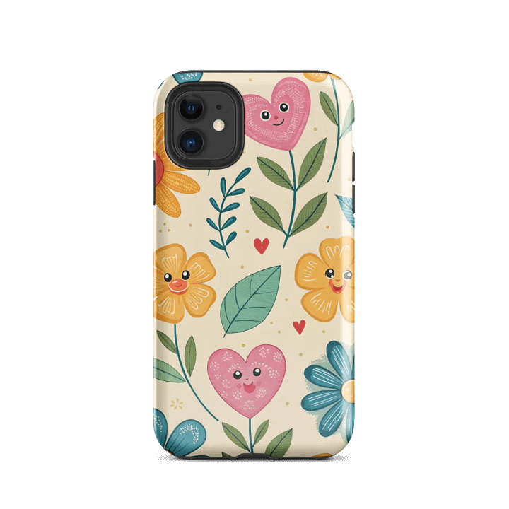 Cheerful Cartoon Flowers iPhone Tough Case product image (24)
