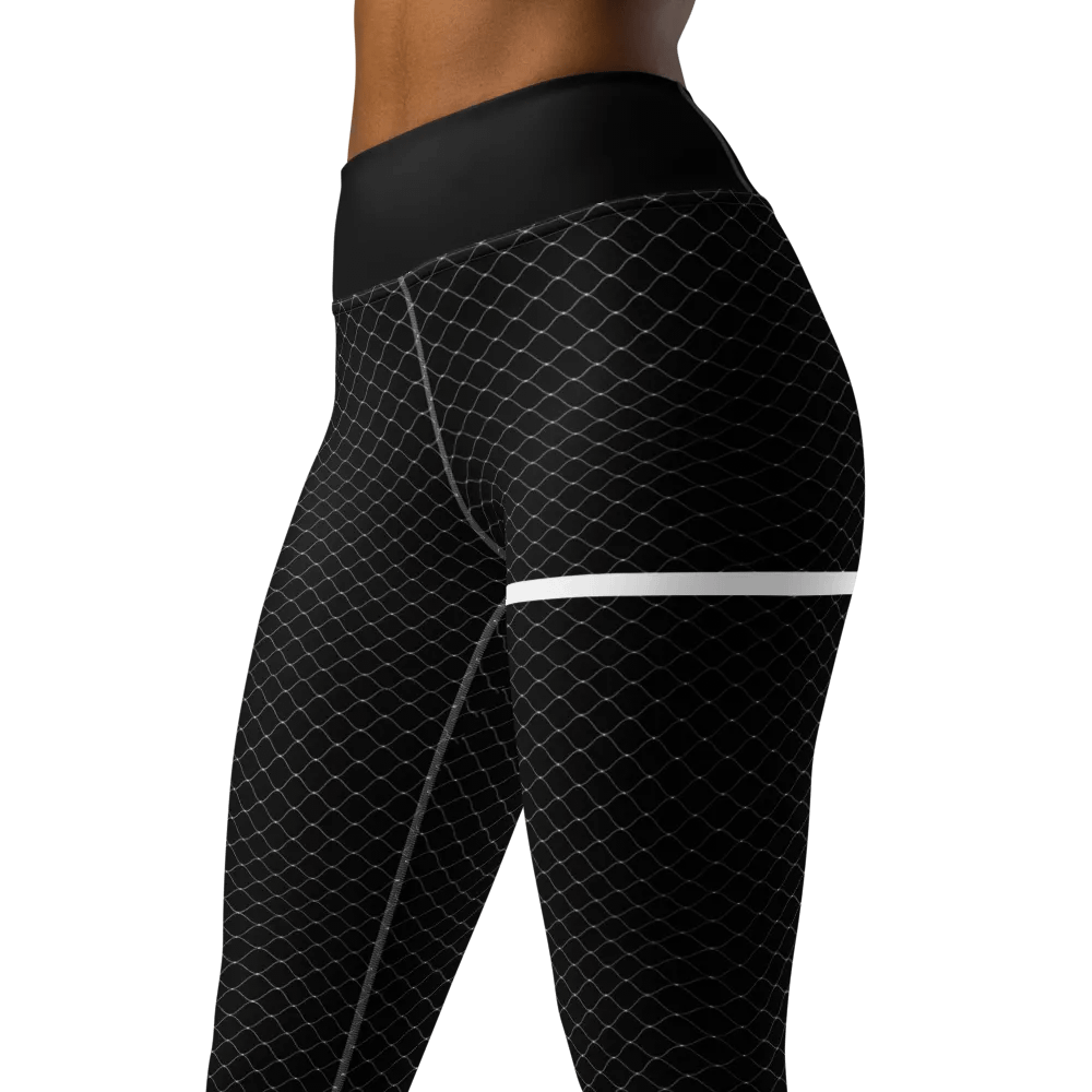 fishnet tech leggings black - 82% polyester product image (7)