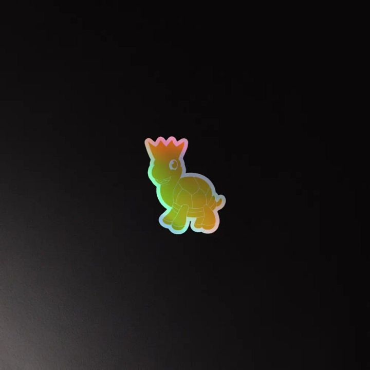 Royal Turtle Holographic Sticker product image (4)