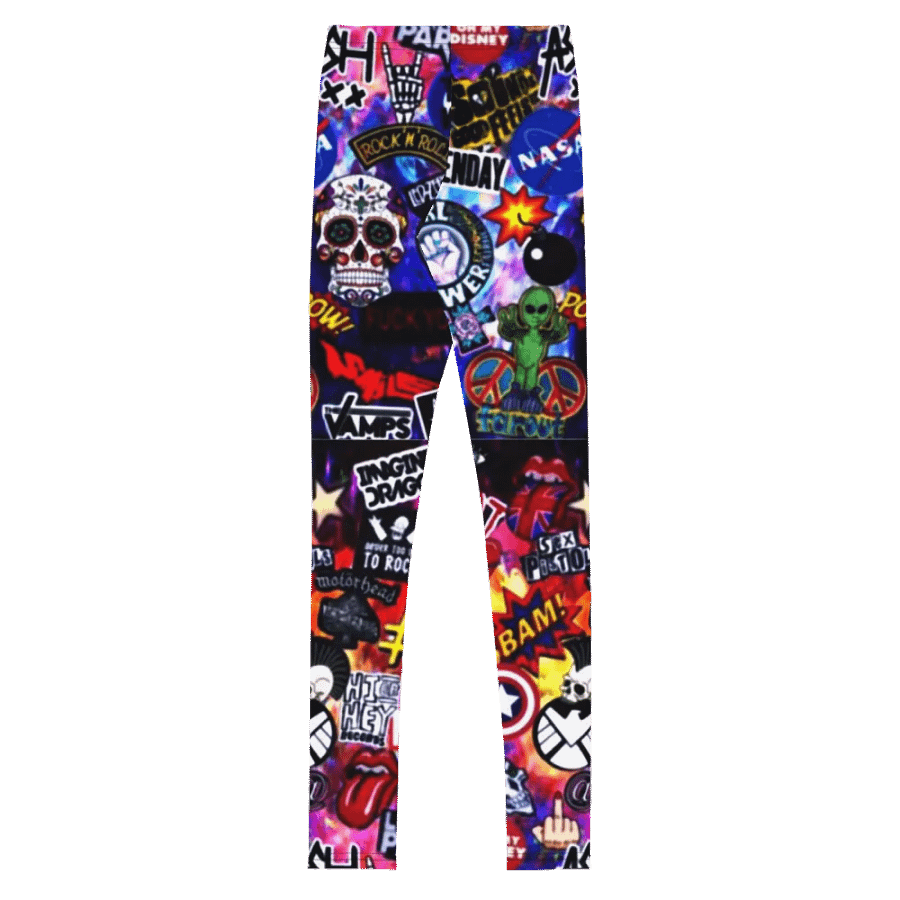 Kids Leggings – Rock and Roll Print for Cool & Edgy Style product image (3)