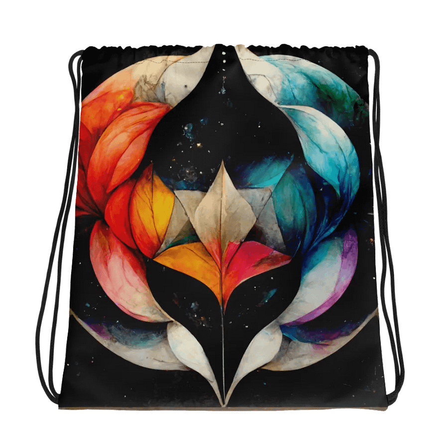 Vibrant Symmetry Drawstring Backpack product image (1)