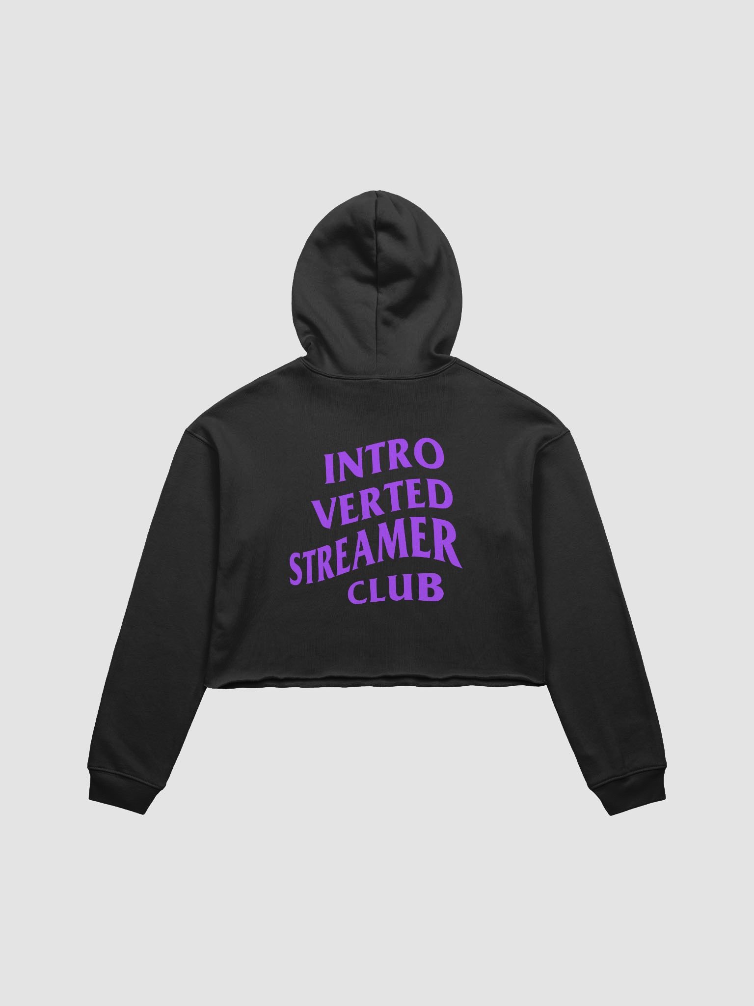 Introverted Streamer Club "Tired" Crop Hoodie product image (4)