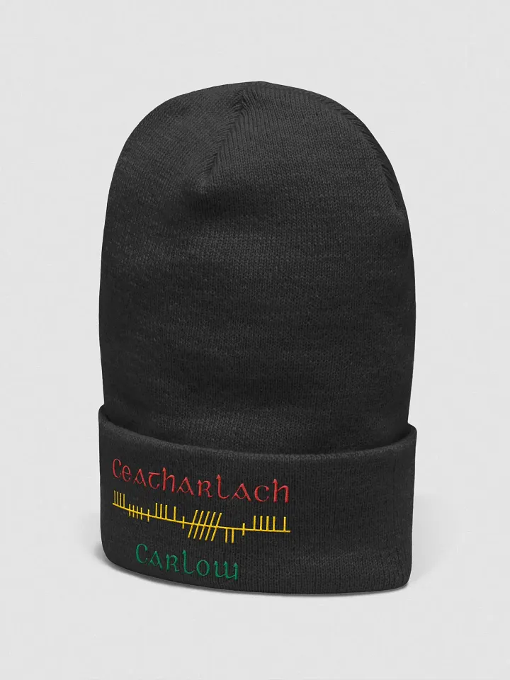 Carlow/Ceatharlach, Orthodox style Ogham embroidered Cuffed Beanie product image (1)