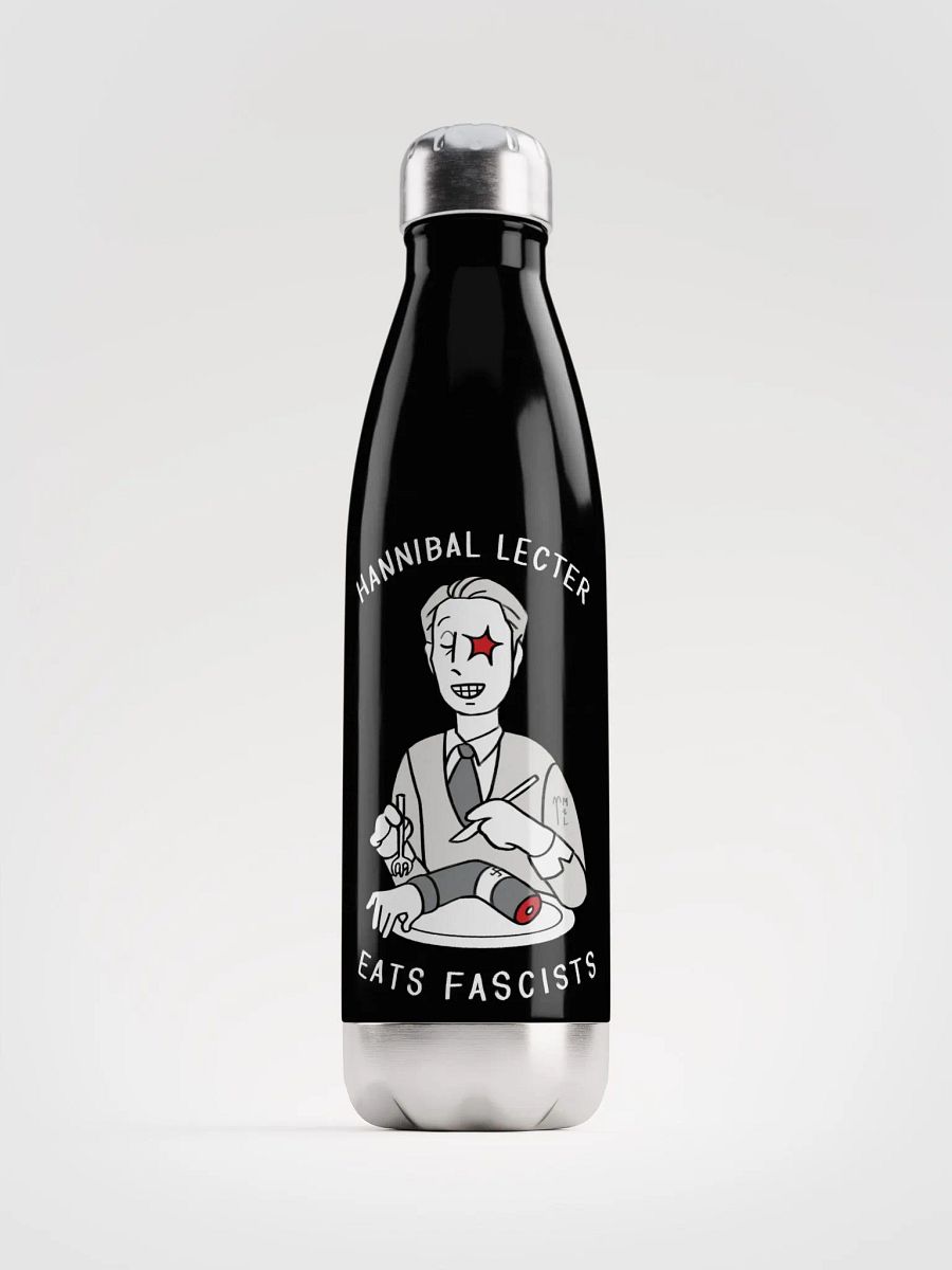 Hannibal Lecter Eats Fascists ☆ Stainless Steel Water Bottle product image (1)