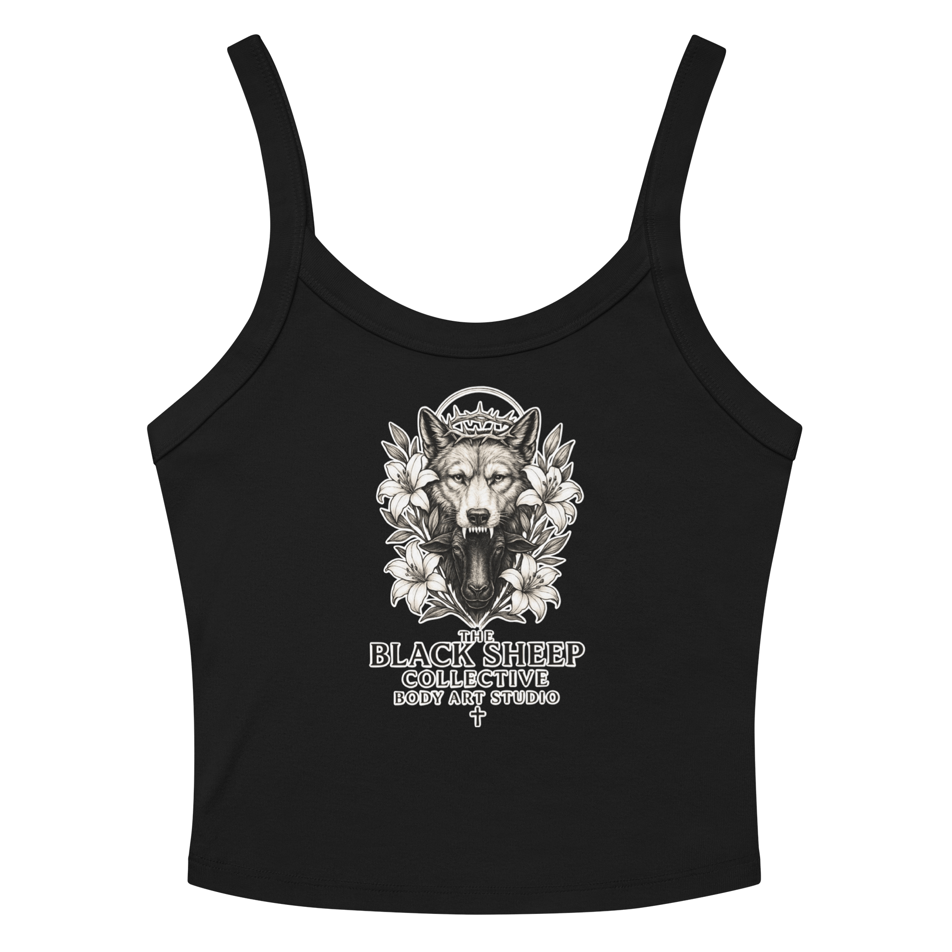 Wolf & Sheep Crowned Illustration Tank Top product image (2)