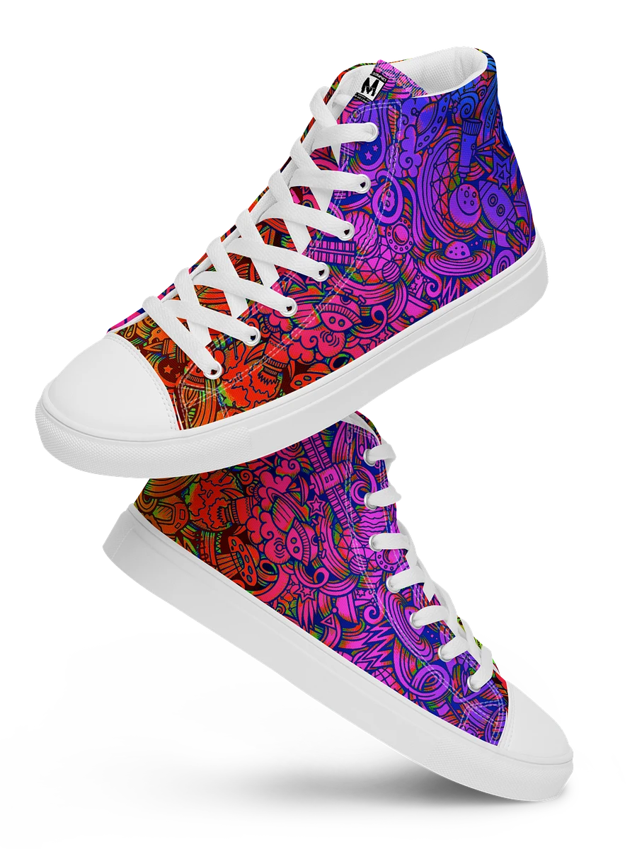 Rainbow Space Scribble - Women's High Tops | #MadeByMELO product image (2)