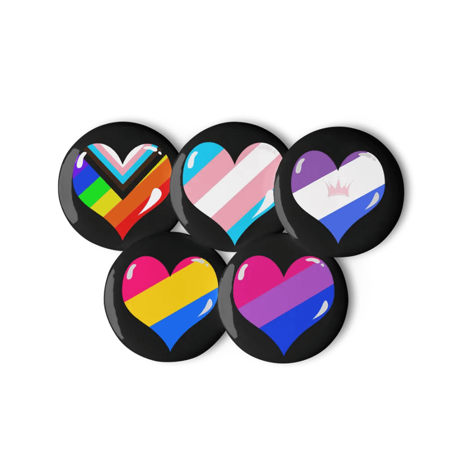 LGBTQIA+ Heart Pins product image (11)