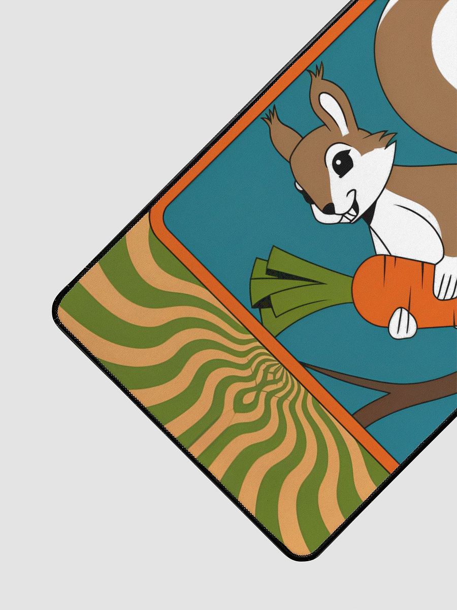 desk mat: Trippy vibe, pooky in a tree with a carrot. psychedelic product image (3)