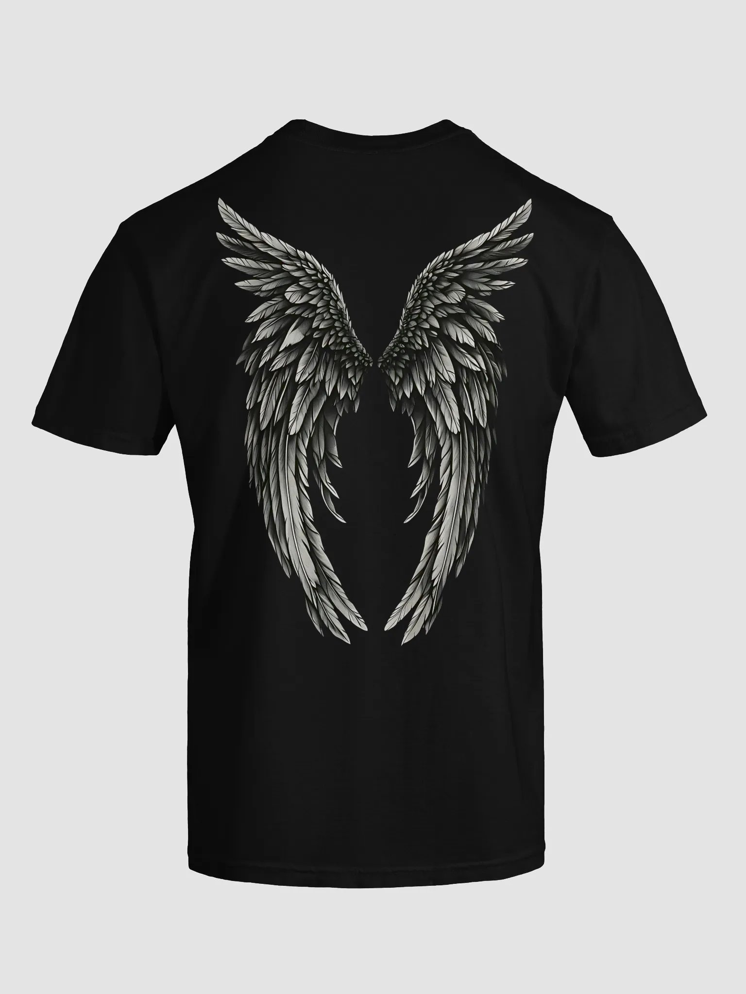 Angelic Wings Black-and-White Comfort Color 1717 T-Shirt product image (22)