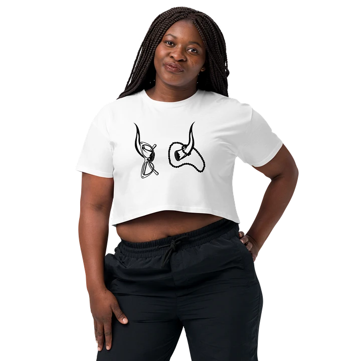 Horns, Glasses & Pearls Women's Crop Top product image (1)