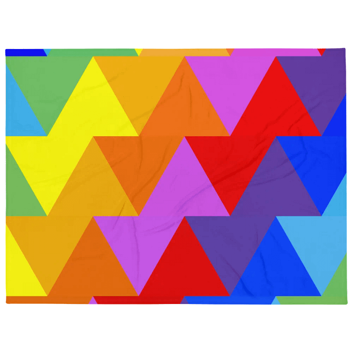 Multi-colored Triangles Geometric Pattern Blanket product image (1)
