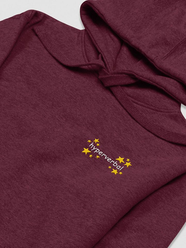 hyperverbal (L.C., comic sans and stars) embroidered heavyweight hoodie product image (1)