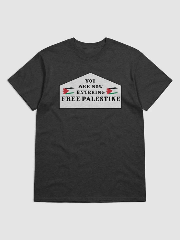 You Are Now Entering Free Palestine T-Shirt [Gaza Fundraiser] product image (1)
