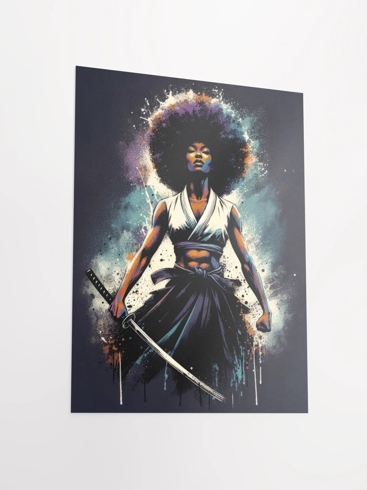 Afro Blade Princess Art Poster Print product image (3)