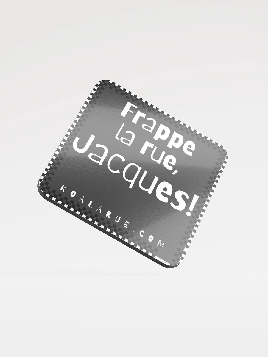 FRAPPE LA RUE • BLACK DRINK COASTER product image (1)