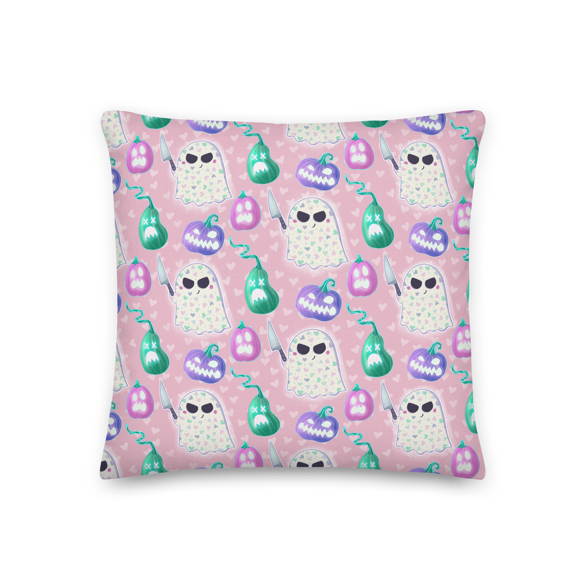 Little Ghost Pumpkin Carver in Purple & Pink - Pillows product image (4)