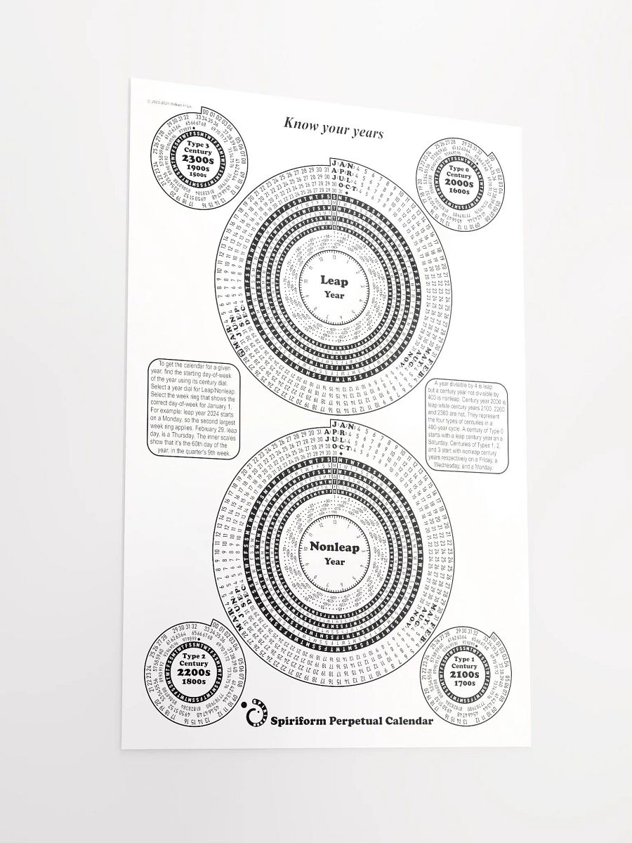Spiriform Perpetual Calendar 12