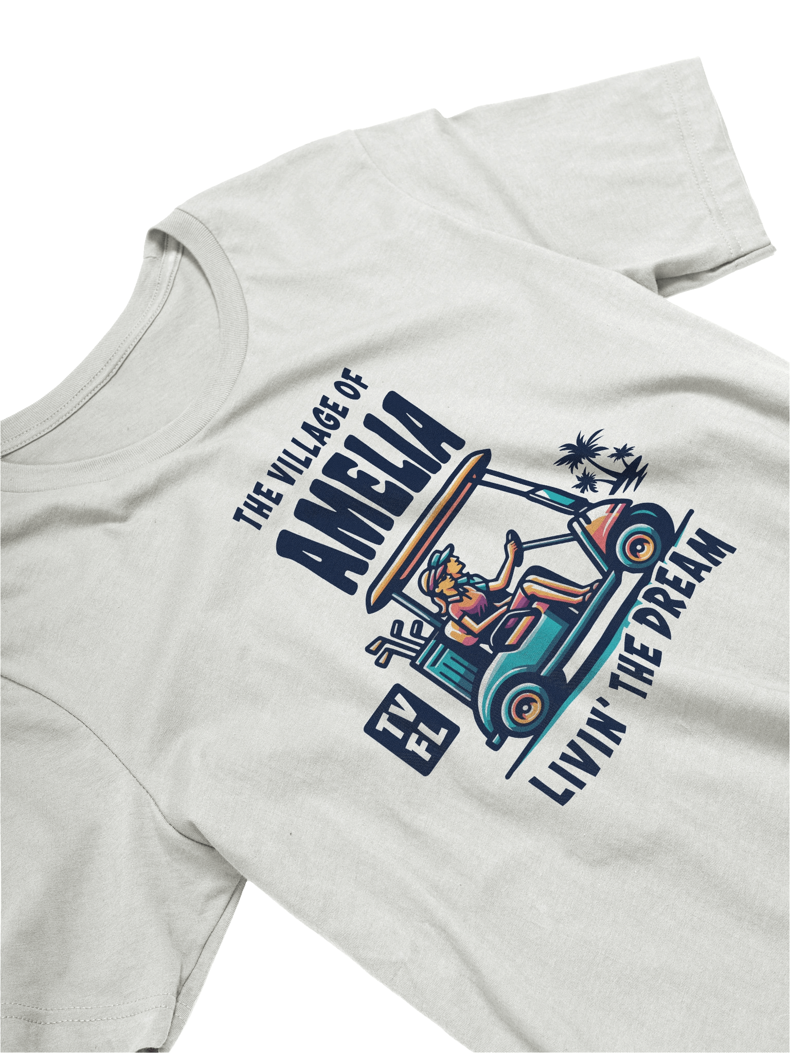 The Village of Amelia TV FL Golf Cart Design T-Shirt product image (22)