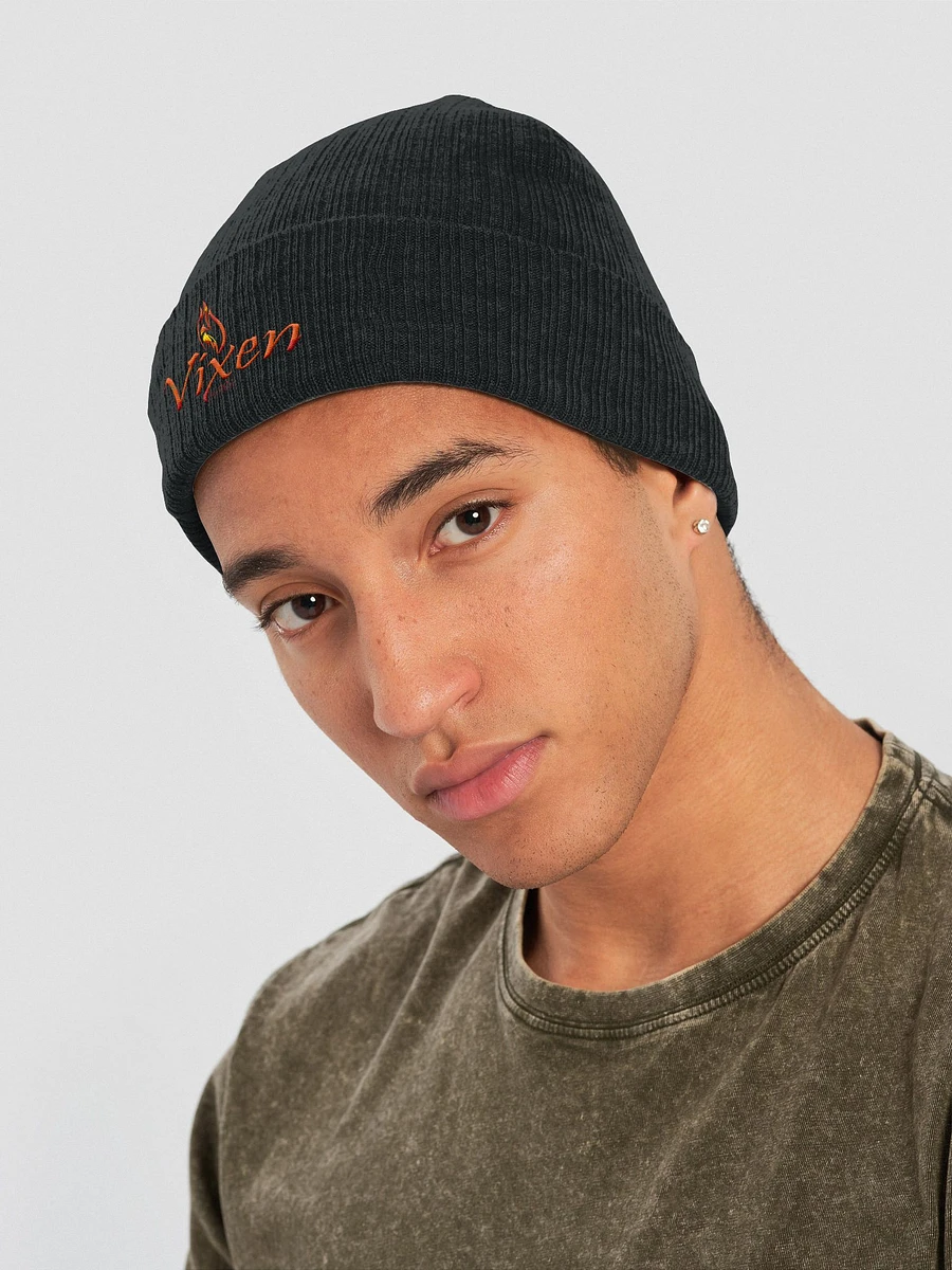 Vixen Hotwife with Flame around fox embroidered beanie product image (12)