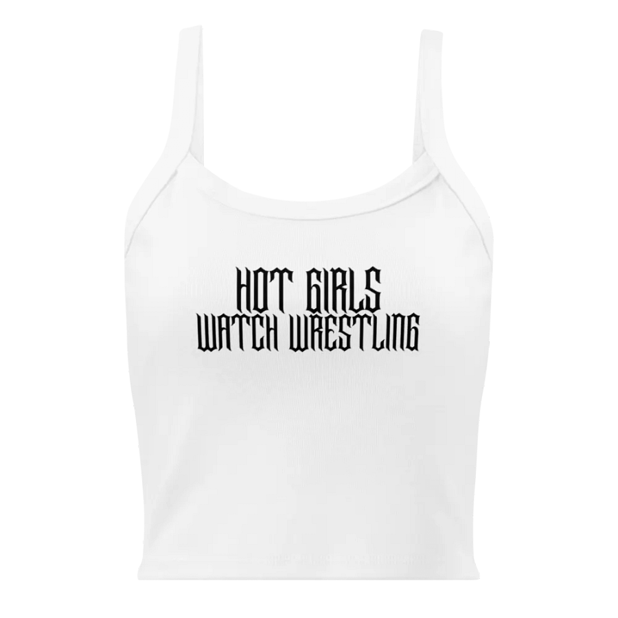 Hot Girls Watch Wrestling Grunge Micro-Rib Tank Top product image (13)