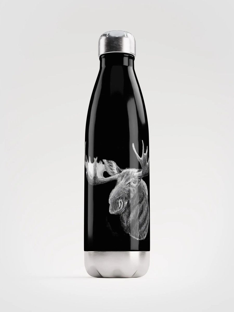 Moose Drawing Water Bottle product image (1)