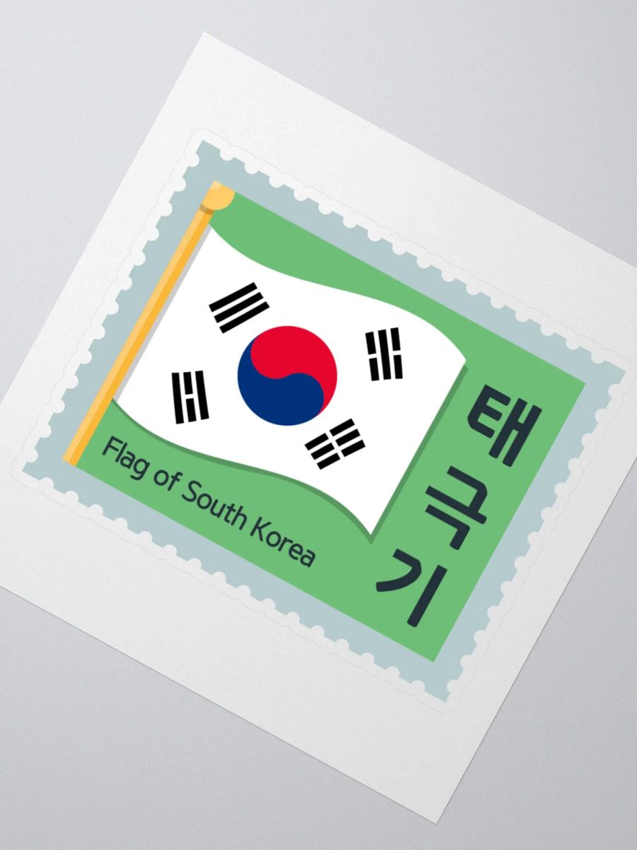 Korean National Flag (Taegeukgi ) Stamp Sticker, K-Culture Gift, Learn Korean Alphabet product image (6)