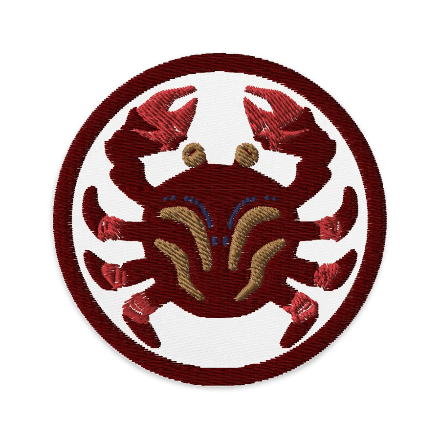 Symmetrical Crab Embroidered Patch product image (9)