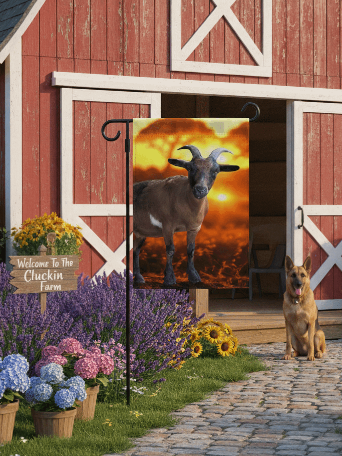 Sunset Silhouette with Rey Farm Flag product image (1)