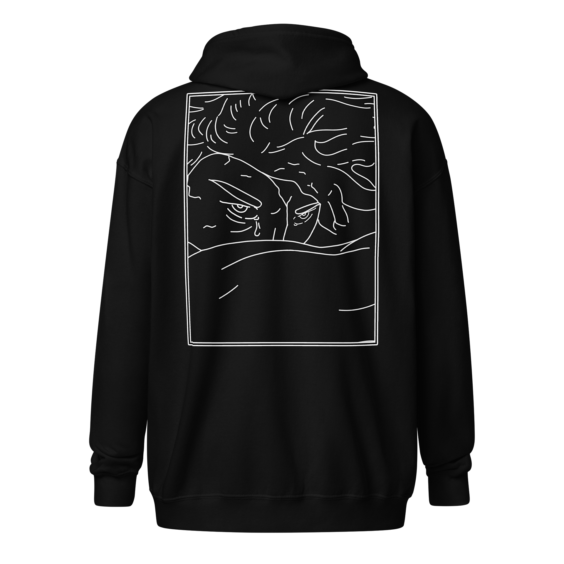 Fallen Angel Embroidered Zip Hoodie product image (1)