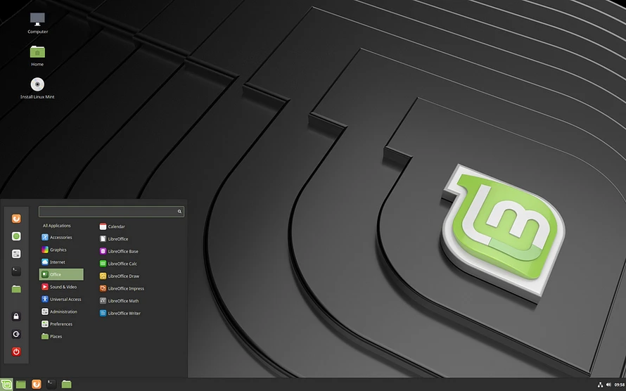 This is what Linux mint Cinnamon looks like. Just like old Windows!