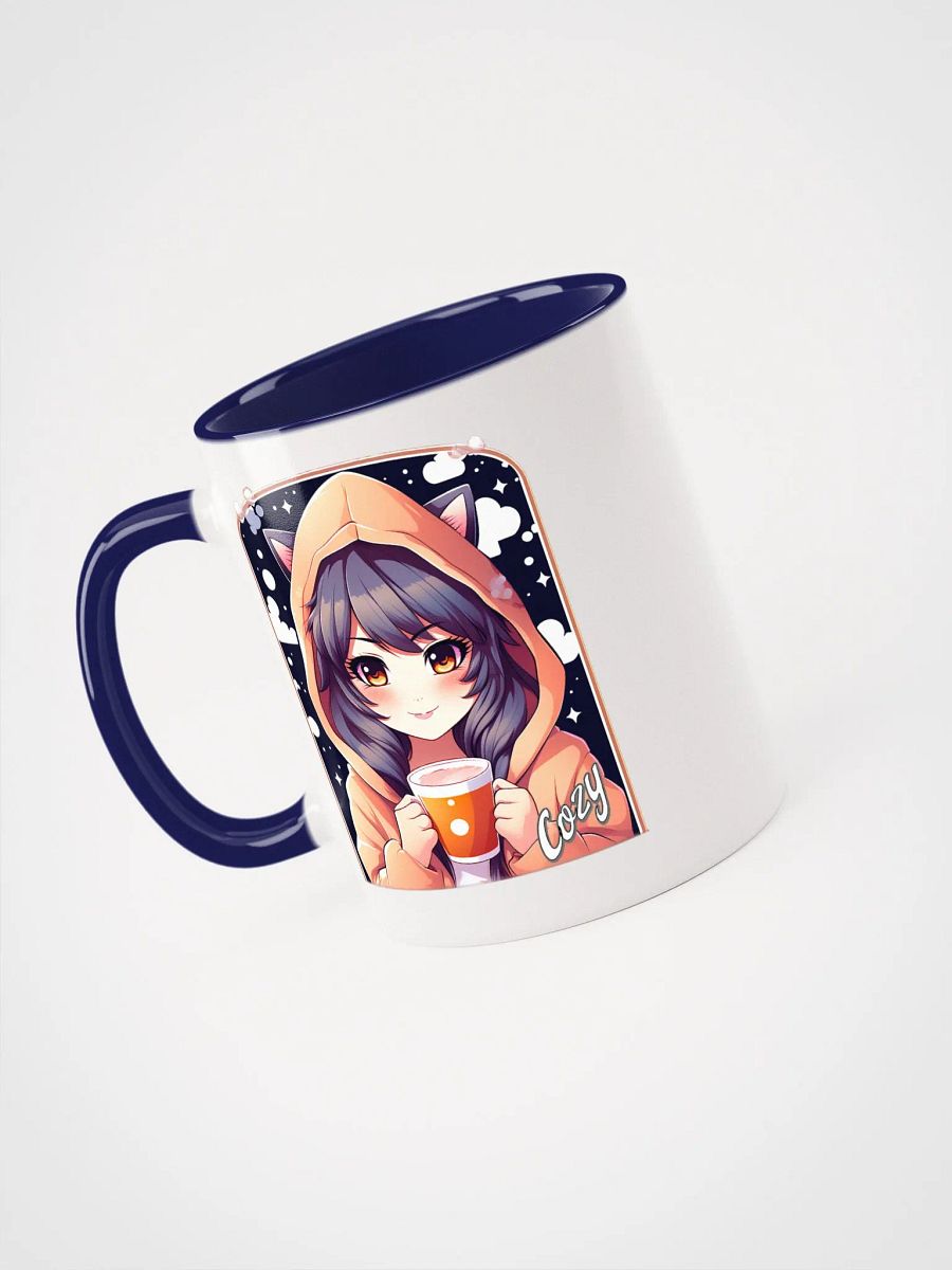 Cozy Kawaii Anime Girl - Ceramic Mug with Color Inside - v3 product image (3)