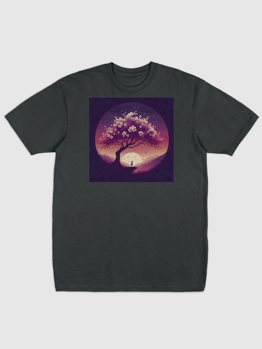 Silhouette Under a Blooming Tree Premium Heavyweight Tee product image (1)