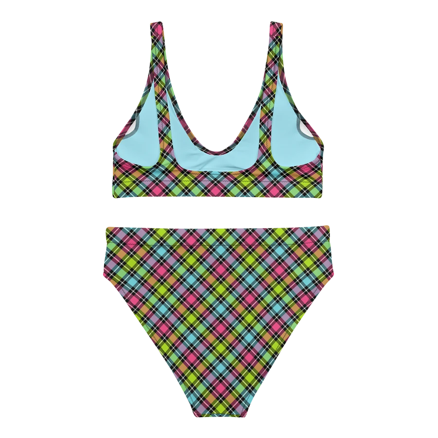 Neon Checkered Plaid Bikini product image (4)