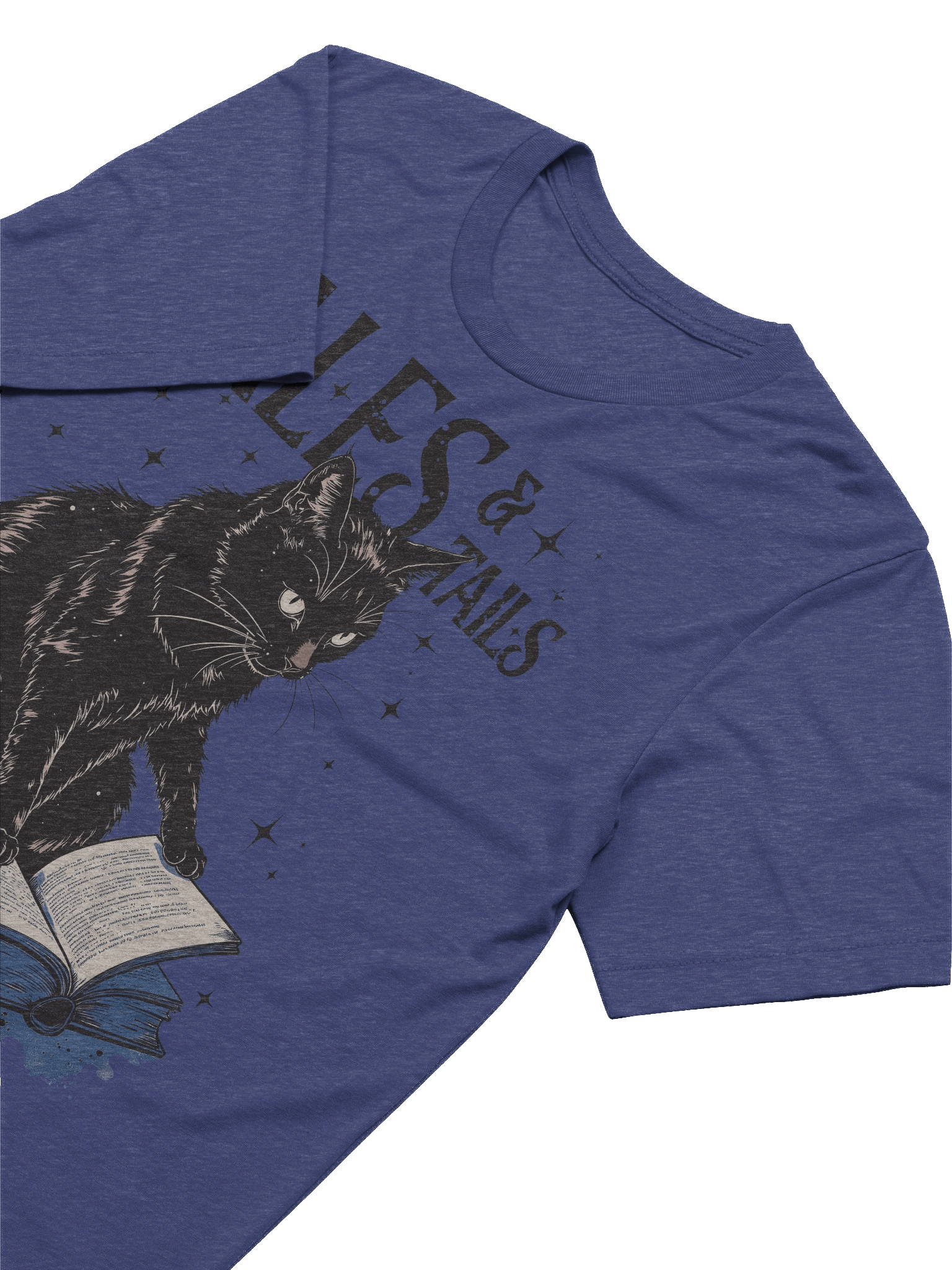 The "Tales & Tails" Book Cat Triblend T-shirt product image (1)