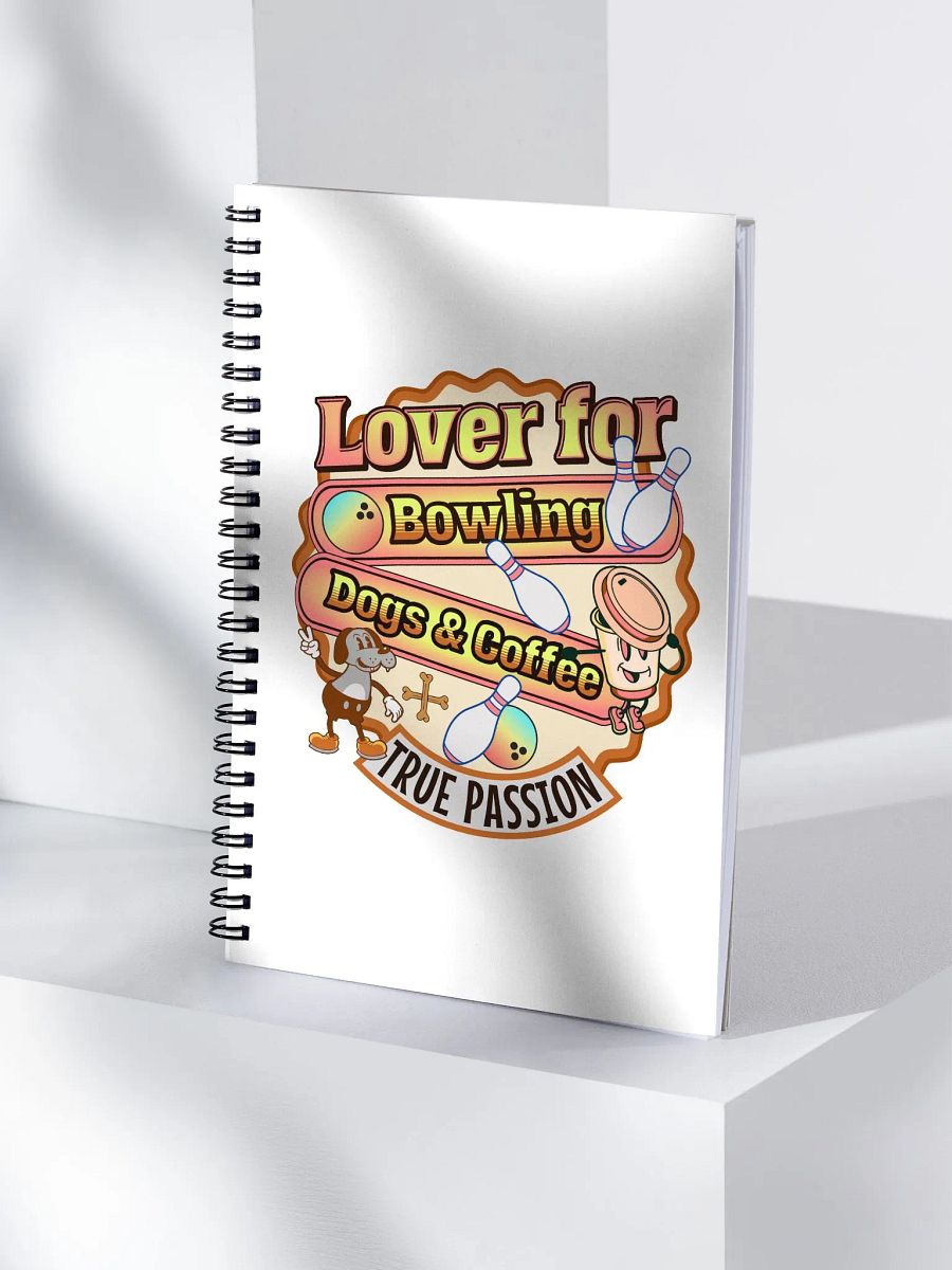 Lover For Dogs Coffee Bowling Playful Passion Spiral Notebook product image (3)