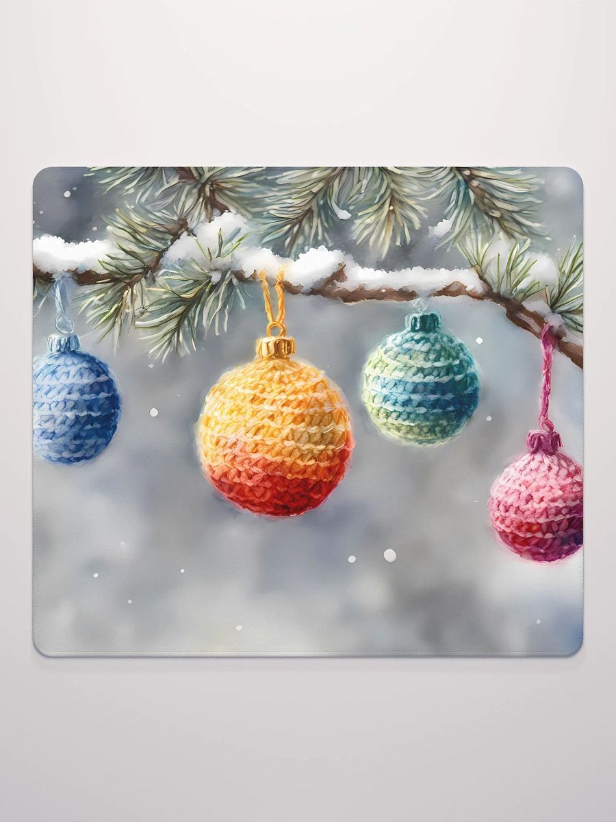 Crochet Yuletid Baubles, Gaming Mouse Pad, 2 Sizes product image (2)