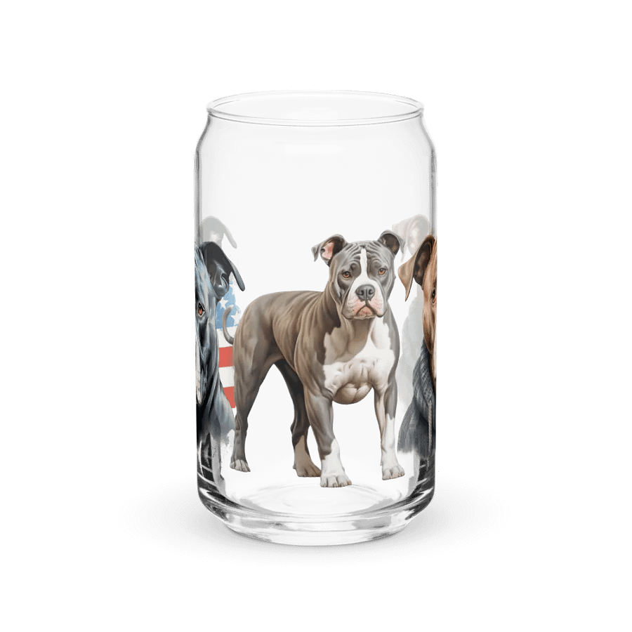 Patriotic Pups Can-Shaped Glass product image (1)