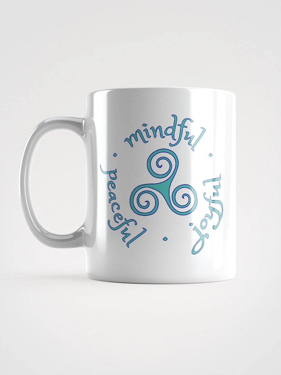 Mindful Peaceful Joyful Verdigris and Navy Ceramic Mug product image (11)