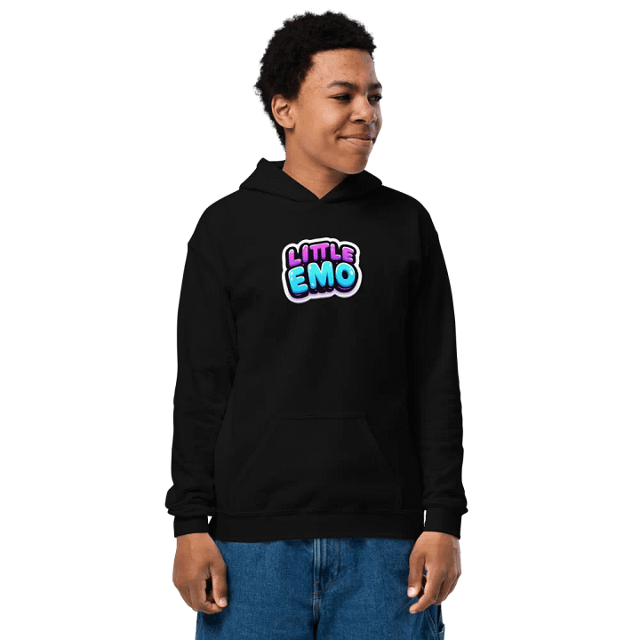 LITTLE EMO Bubble Text Youth Demon Spawn(Purple) Hoodie product image (1)