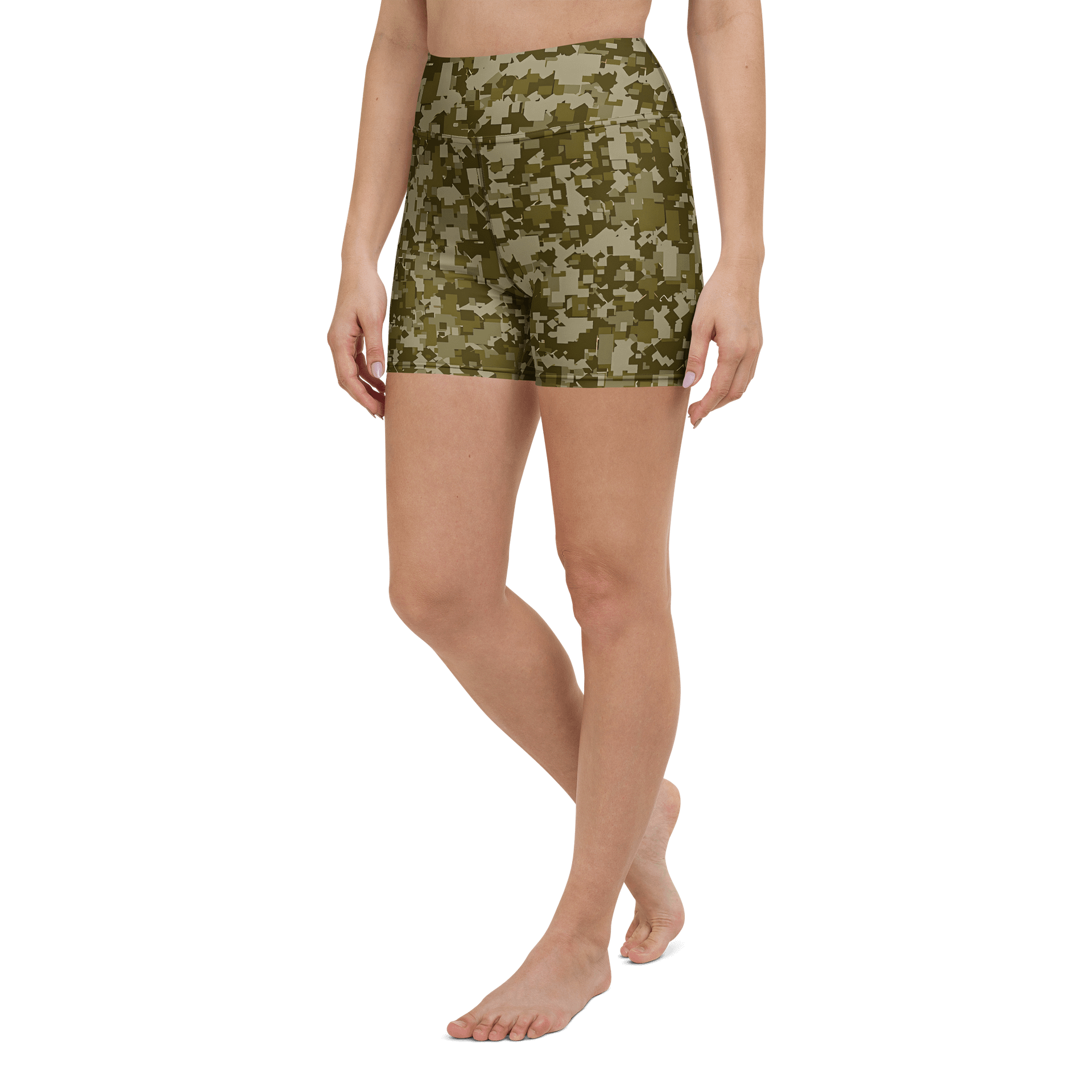 Pixelated Jungle Yoga Shorts product image (5)