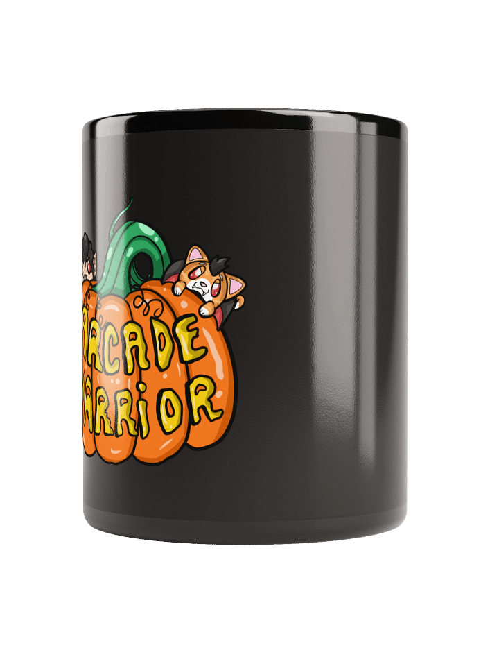 Arcade Warrior Pumpkin Black Mug Halloween 2025 product image (2)