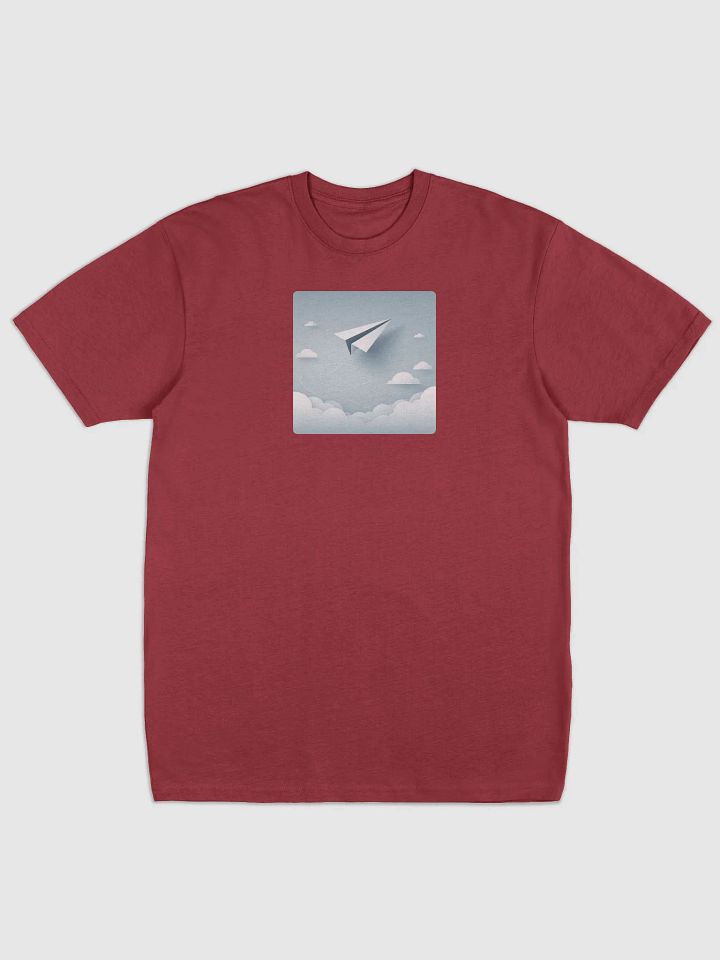 Skyward Soar Cotton Tee | AI design paper airplane product image (6)