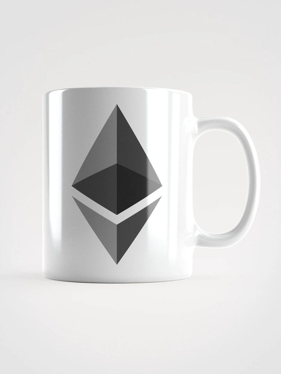 Ethereum Logo White Glossy Mug product image (3)