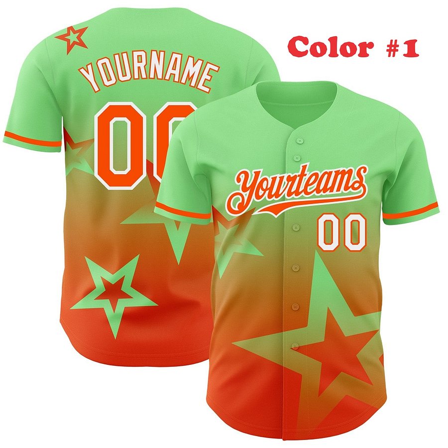 Authentic Baseball Jersey , Custom Baseball Jersey, Personalized Sport Jersey, Multi Colorful and Patterns product image (184)